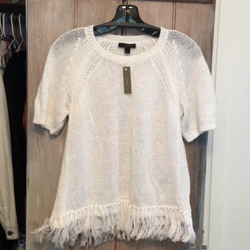 J.Crew fringy sweater, s